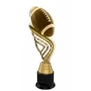 Acrylic football trophy in gold or silver