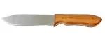cuchillo de aluminio con mango de madera