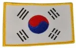 Stickabzeichen Korea Fahne Flagge