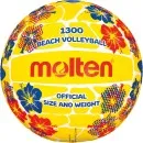 Beachvolleyball jaune avec design de fleurs