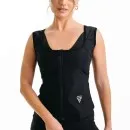 T-shirt de sudation pour femmes avec fermeture eclair W1 Noir RDX T-shirt de sauna