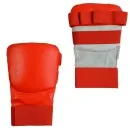 Protège-poings en cuir rouge pour Karate JuJutsu JiuJitsu MMA Grappling