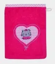 gant de toilette du tissu éponge avec motif chat