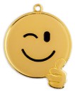 Divertida medalla smiley oro