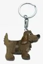 Wooden key ring dog standing