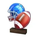 Wooden plaque trophy with football motif