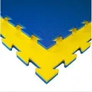 Tapis de sports de combat K20L jaune/bleu 100x100 x 2cm
