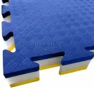 Tapis puzzle Tatami Hybrid HC40 bleu/jaune 100 cm x 100 cm x 4 cm