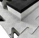 Tapis puzzle Tatami Hybrid HC40 noir/gris 100 cm x 100 cm x 4 cm