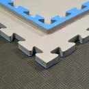 Reversible mat Checkerd grey/blue - 100 x 100 x 2.0 cm