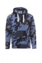 Hooded jumper hoody camouflage blue