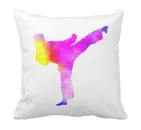 Cushion watercolour karate