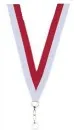 Medallas cinta roja y blanca