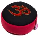 Coussin de méditation | Coussin de yoga 33x17 cm OHM noir-rouge