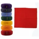 Meditation mat covers in the chakra colors