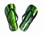 Flip flops bamboo green