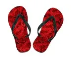 Flip flops red roses