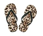 Leopard print flip flops