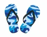 Flip flops camouflage blue