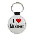 Porte-clés en différentes couleurs motif I Love Kickboxen
