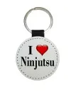 Key rings in different colors motif I Love Ninjutsu