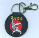 Judo embroidered keyring pendant
