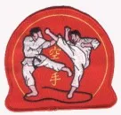 Parche de karate rojo