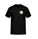 Camiseta Ying Yang arco iris negro | Pride