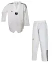 adidas Taekwondoanzug, Adi Club 3, weißes Revers mit blauen Schulterstreifen Anzug