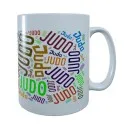 cup white printed with Judo colourful