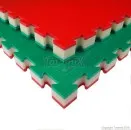 Tatami J50R mat red/white/green 100 cm x 100 cm x 5 cm