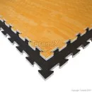Tapis de sport Tatami W25X brun bois/noir 100 cm x 100 cm x 2,5 cm