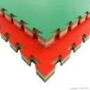Colchoneta infantil Tatami J40S rojo/gris/verde 100 cm x 100 cm x 4 cm