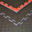 Alfombrilla reversible Checkerd negro/rojo - 100 x 100 x 2,0 cm