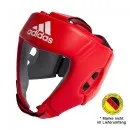 adidas head protection AIBA leather red
