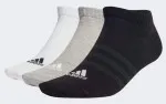 calcetines adidas 3 pares LOW negro gris blanco