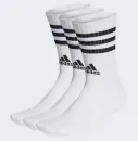 Chaussettes adidas tige haute 3 bandes blanches