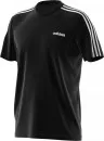 adidas T-shirt black with white shoulder stripes