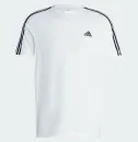 adidas Essentials Single Jersey 3-Streifen T-Shirt weiß/schwarz