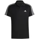 adidas Piqué 3-Streifen Training Poloshirt schwarz