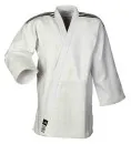 Chaqueta de judo adidas CHAMPION III IJF blanca/negra, slim