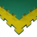 Esterilla para artes marciales Tatami E20X amarillo/verde 100 cm x 100 cm x 2,1 cm