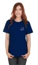 Ladies T-shirt dark blue with Kyusho print on the front