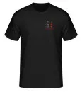 Camiseta Kyusho Jitsu negra con logotipo en el pecho