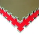 Tatami mat JJ40X red/sage green 100 cm x 100 cm x 4 cm