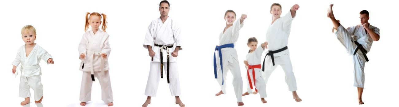 Kinder Karate-Anzug Weiß Schwarz Rot Blau Gratis Weißer Gürtel 
